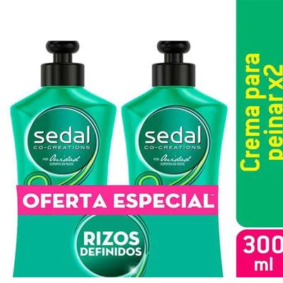 Crema peinar SEDAL 2 unid rizos obedientes 300ml