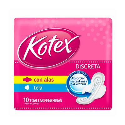 Toallas KOTEX discreta ultrafina 12 uni + 15 procterores