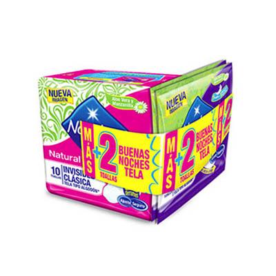 Toallas invisibles NOSOTRAS clásica tela con alas 10uni