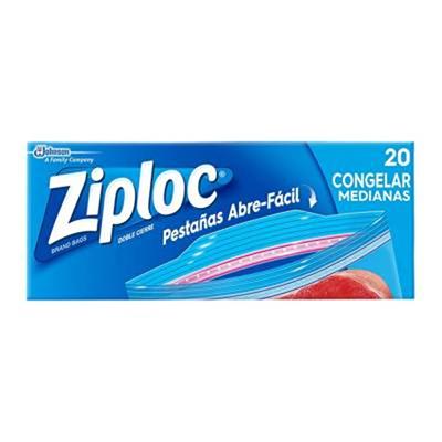Bolsas ZIPLOC medianas para congelar 20un