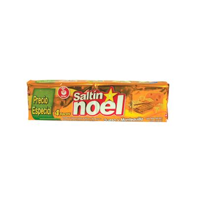 Galletas Saltín NOEL queso y mantequilla 450g 4 tacos