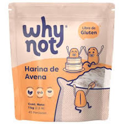 Harina de avena WHY NOT en hojuela libre de gluten 1000g