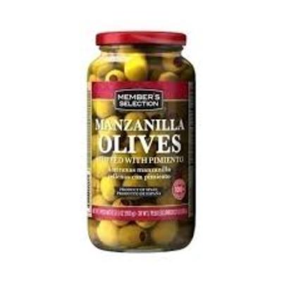 Aceitunas manzanilla MEMBER´S SELECTION rellenas con pimiento 950g