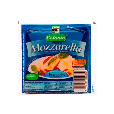 Queso COLANTA mozzarella 15 tajadas 250g